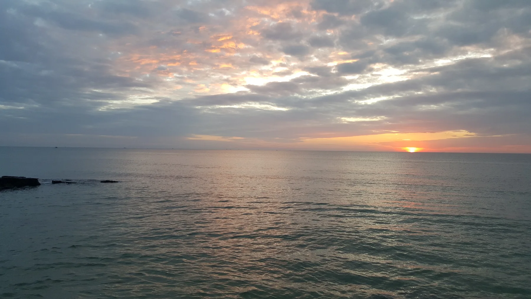 Sunset over the sea at Phu Quoc Eco Beach Resort, photographed in 2017; not an AVS hotel photograph